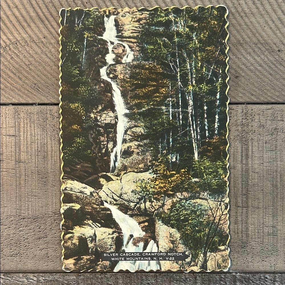 Vintage Silver Cascade New Hampshire Postcard